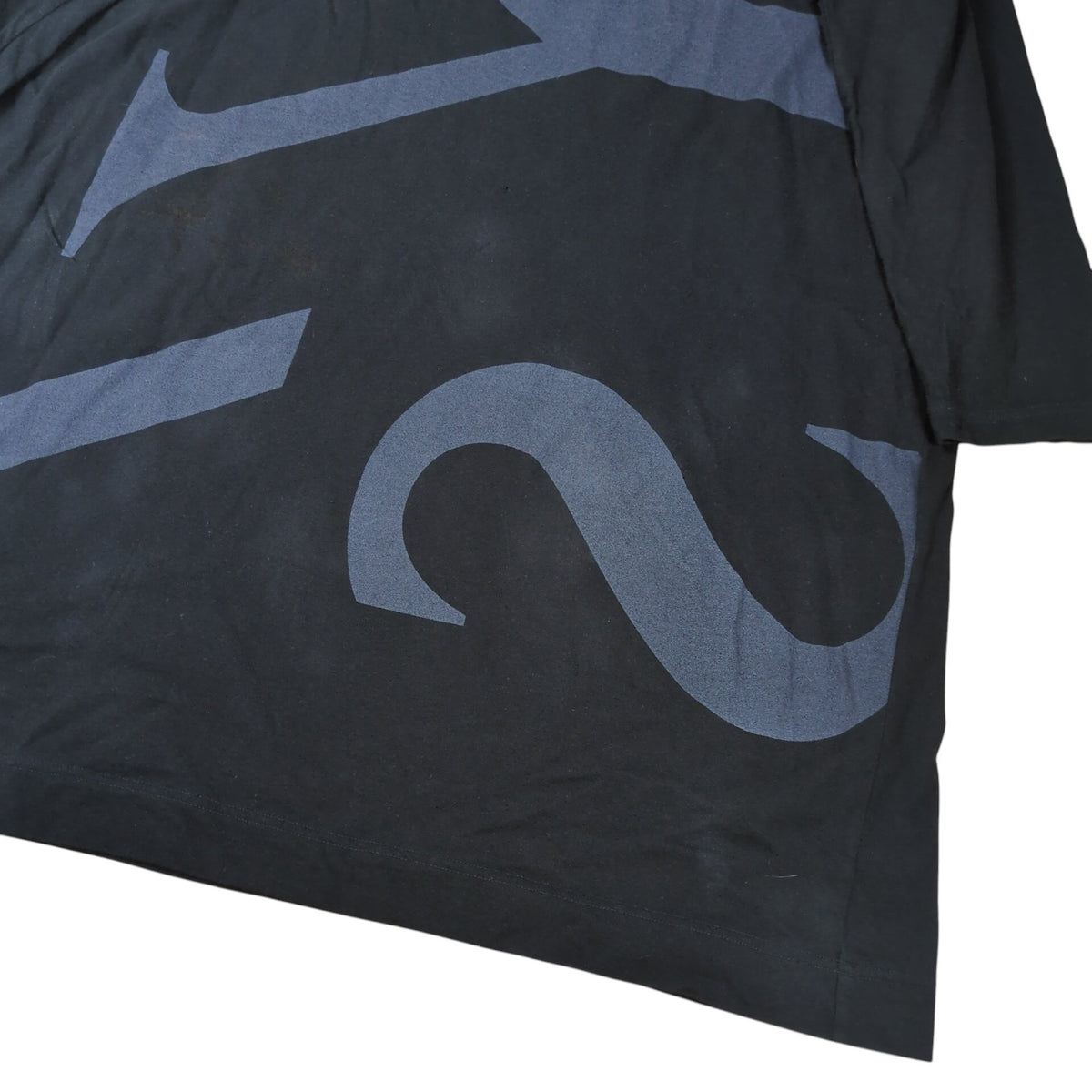 Y's Flipped Logo Oversized Long Sleeve T-Shirt Black Size 2