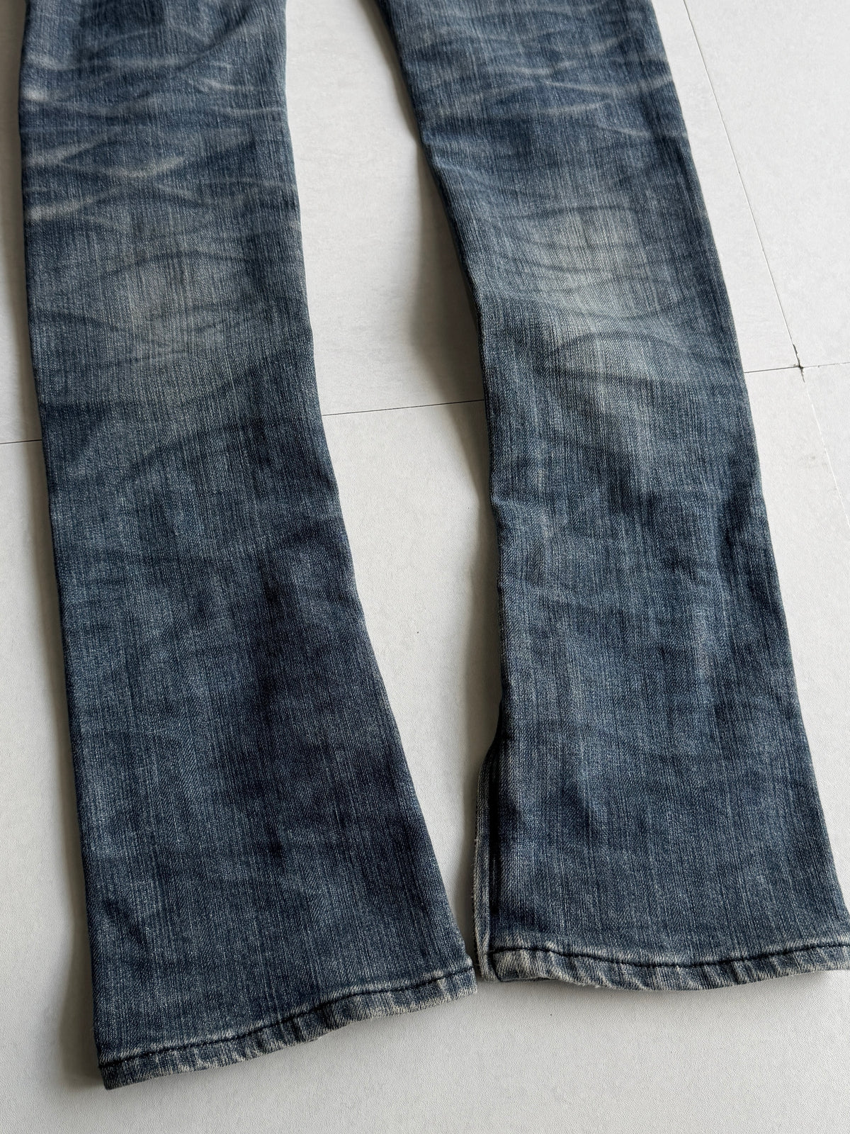 Johnny Wolf Faded Zip Flare Denim Size 2