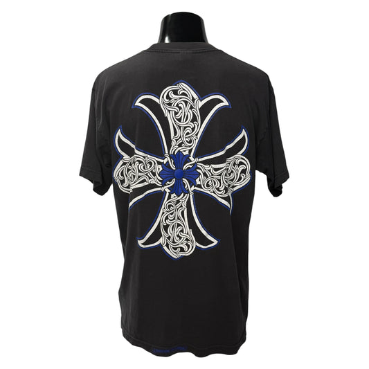 CHROME HEARTS Y2K Blue Cross Pocket T-Shirt Size L
