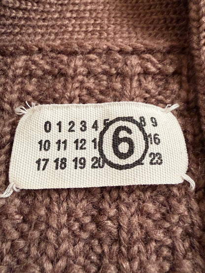 MM6 AW11 Wool Chunky 3D Knit Cardigan Low Gauge Size L