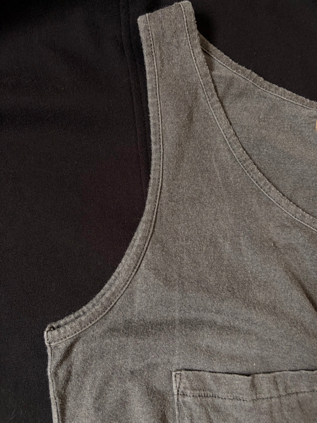 goa 00s Cotton Rayon Layered Tank Top Gray Size S