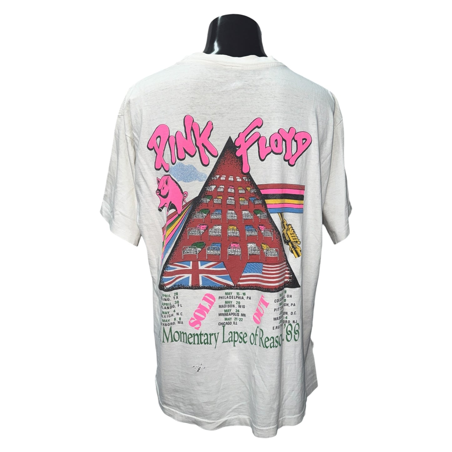 Pink Floyd 88 Momentary Lapse Reason T-Shirt Pink Size XL
