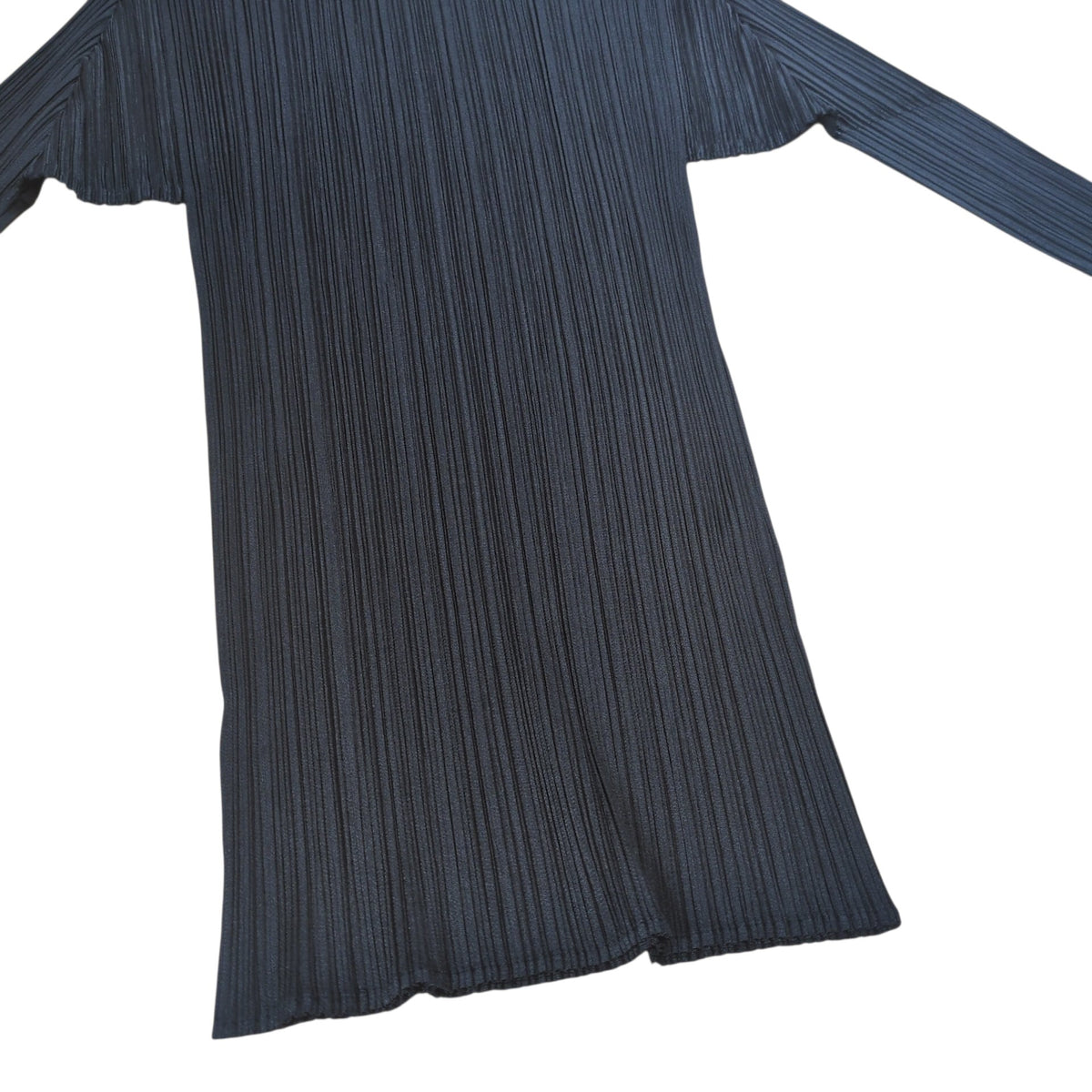 PLEATS PLEASE ISSEY MIYAKE Black High Neck Long Sleeve Shirt Size 3