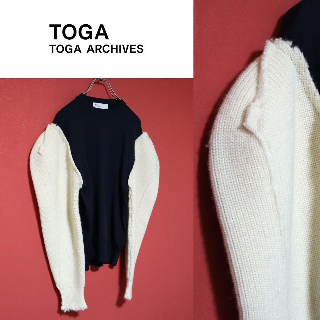 TOGA ARCHIVES Reconstructed Wool Sweater Blue Size XS
