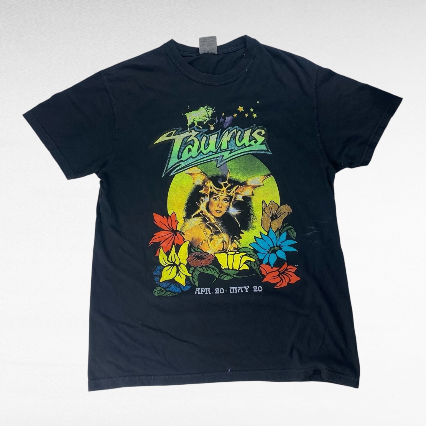 Comfort Colors Print T-Shirt Black Size M