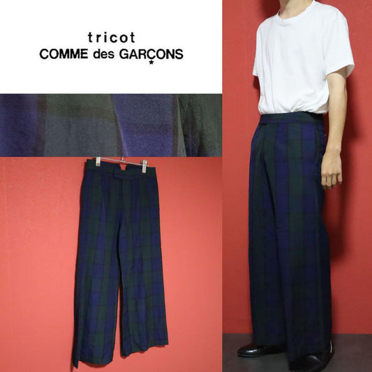 Comme des Garcons tricot 02SS Black Watch Check Wide Size M
