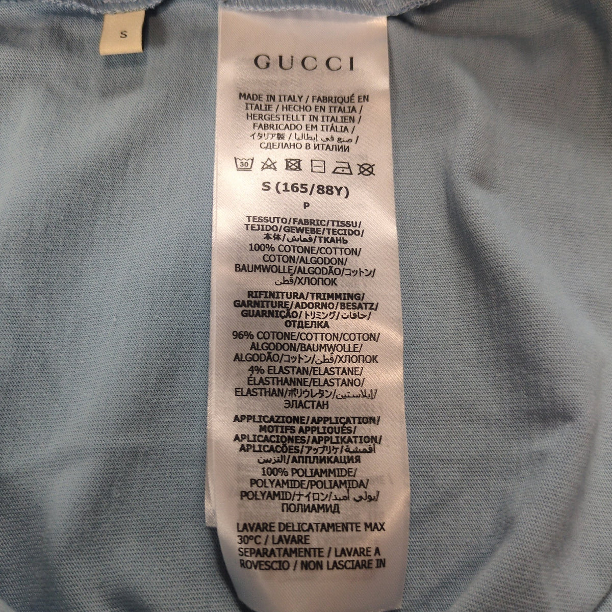 Gucci x adidas Trefoil Logo T-Shirt Blue Size S