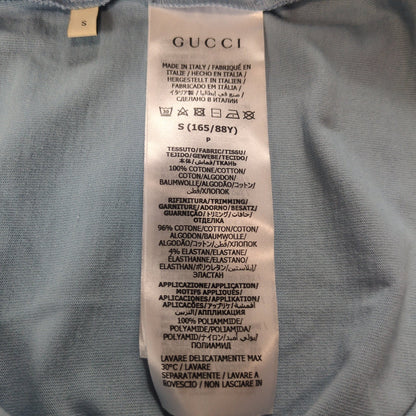 Gucci x adidas Trefoil Logo T-Shirt Blue Size S