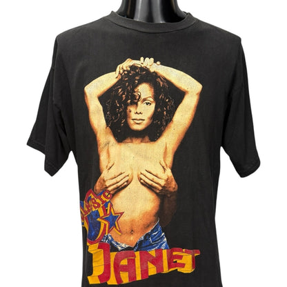 JANET JACKSON 90s Vintage Naughty By Rap T-Shirt Size XL