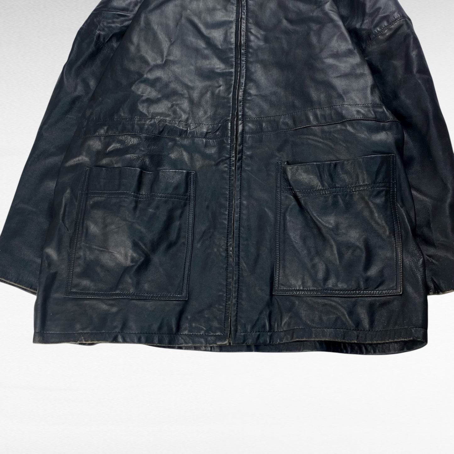 unknown Leather Hoodie Black Size L