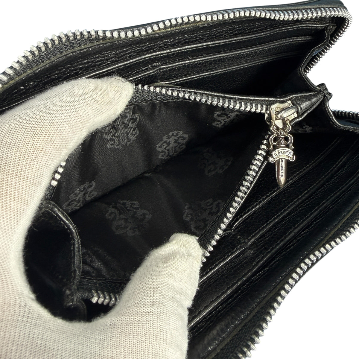 CHROME HEARTS REC F ZIP Pyramid Plus Round Zip