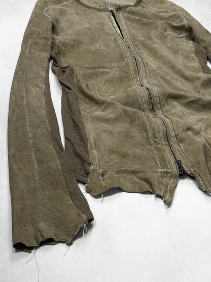 Isaac Sellam Experience Green Switching Zip Cardigan Size XS