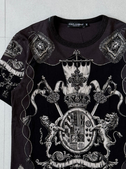 DOLCE&GABBANA Cotton All-Over Pattern T-Shirt Size 44