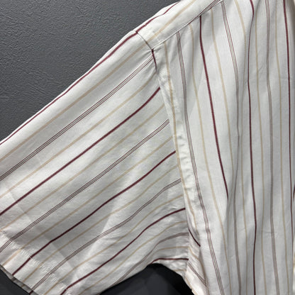ISSEY MIYAKE Cotton Stripe S/S Shirt White