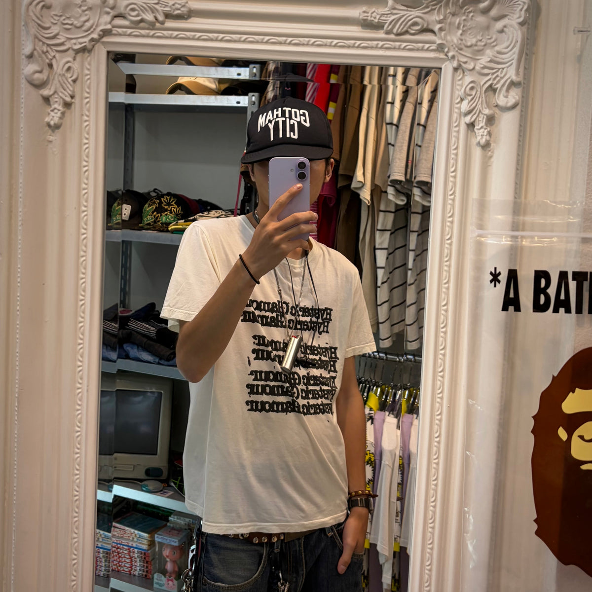 Hysteric Glamour Distorted Logo Y2K T-Shirt Size M