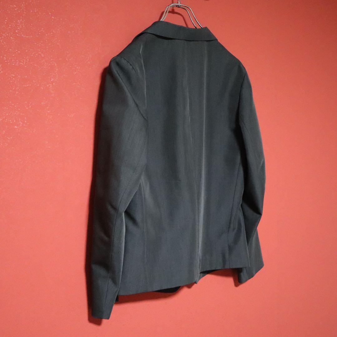Y's Grey Deconstructed Slit Pocket Tailored Jacket Size 3