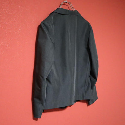 Y's Grey Deconstructed Slit Pocket Tailored Jacket Size 3