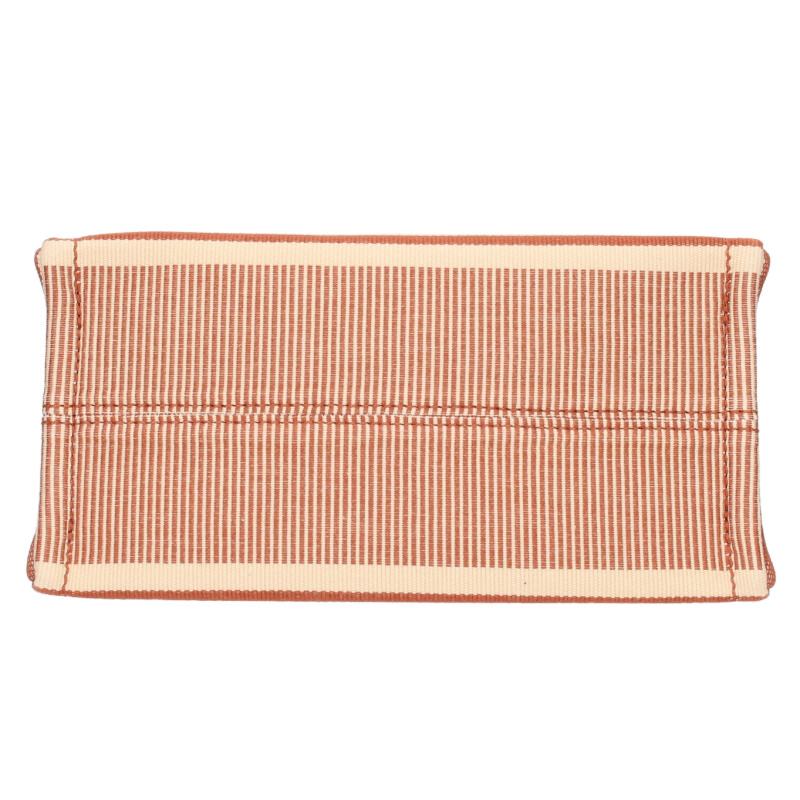 CELINE 24SS Small Cabas Stripe Textile Tote Size ONE SIZE