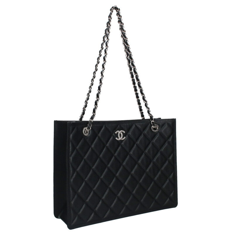 CHANEL Caviar Skin Chain Shoulder Tote Bag ONE Size ONE SIZE