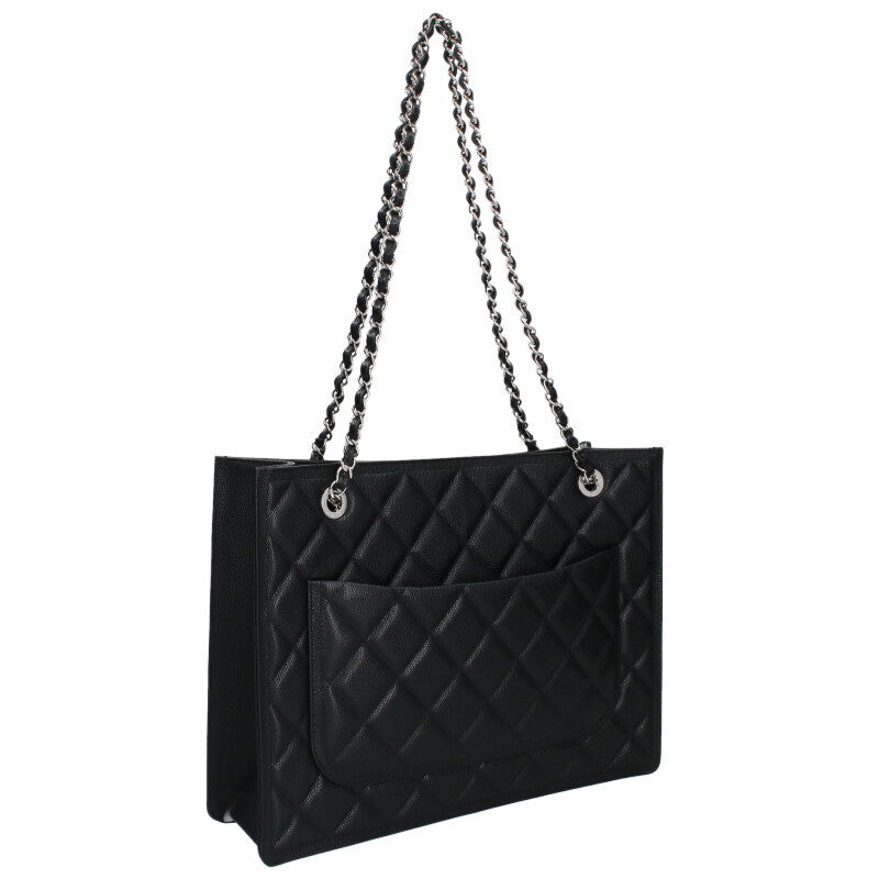 CHANEL Caviar Skin Chain Shoulder Tote Bag ONE Size ONE SIZE