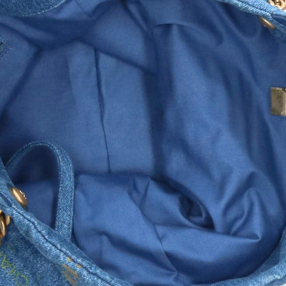 CHANEL Maxi Shopping Denim 2-Way Tote Bag Indigo