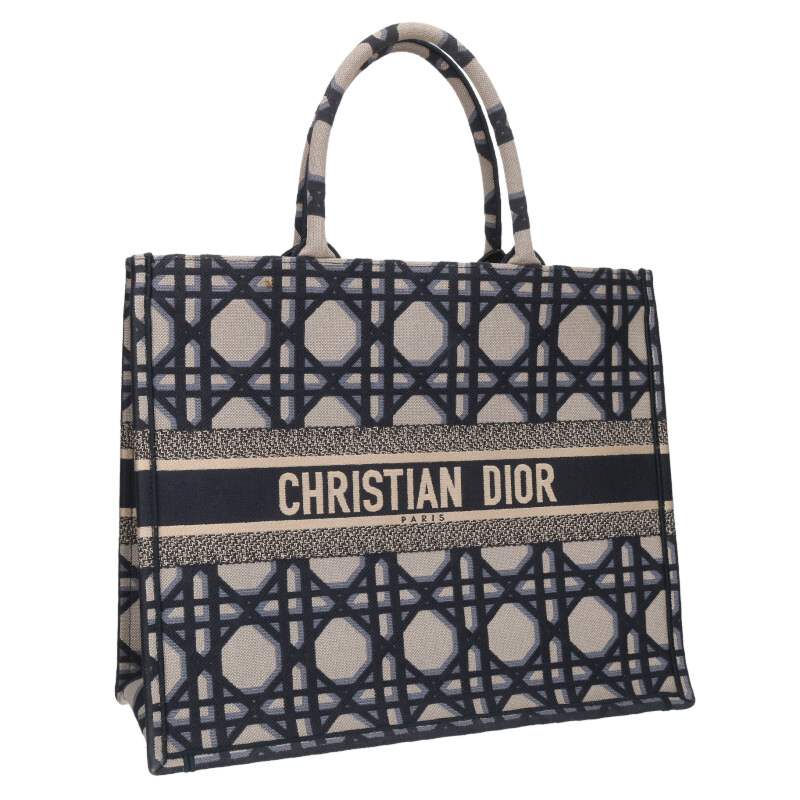DIOR Book Tote Large Macrocannage Tote Bag Size ONE SIZE