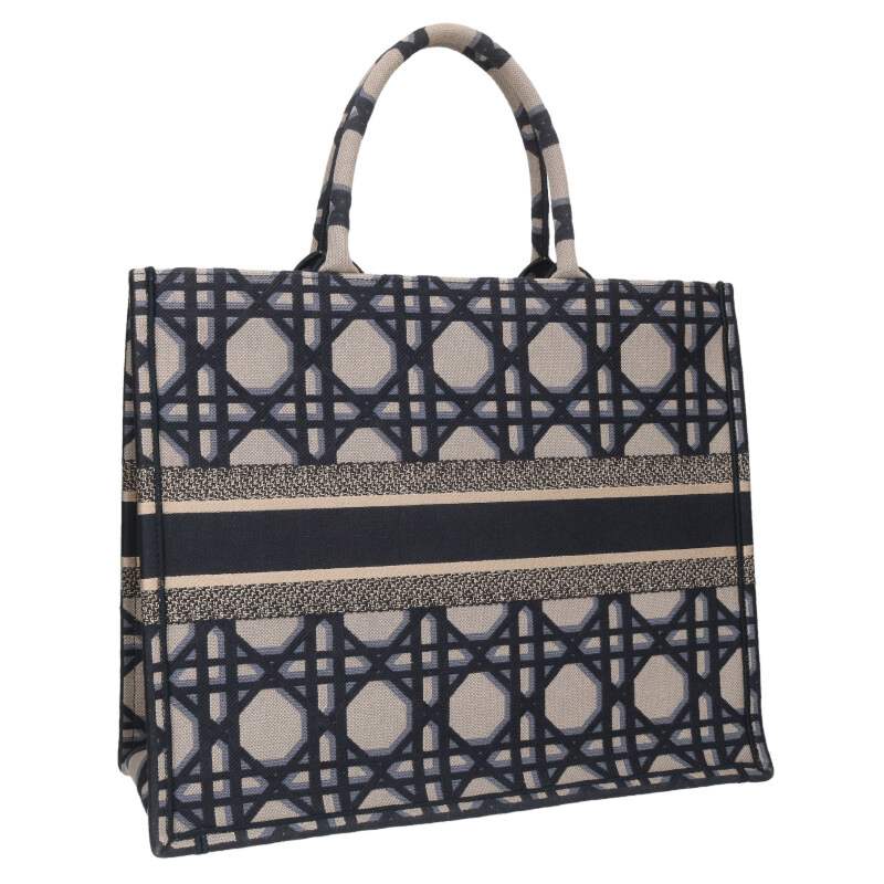 DIOR Book Tote Large Macrocannage Tote Bag Size ONE SIZE