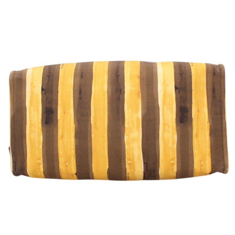 FENDI Stripe Canvas Leather Handle Shoulder Size ONE SIZE