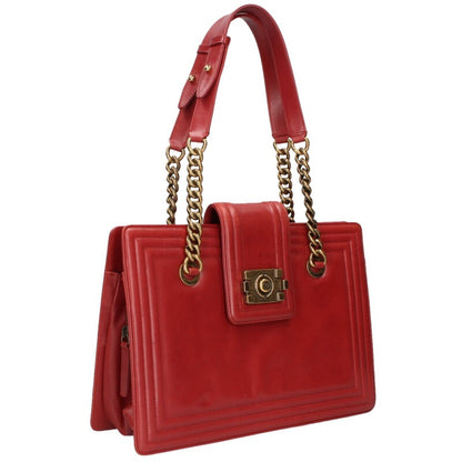 CHANEL Boy Chanel Calfskin Chain Tote Bag Size ONE SIZE