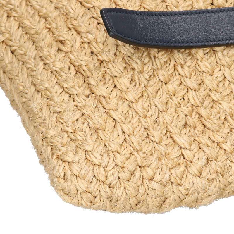CELINE Leather Strap Raffia Tote Bag Size ONE SIZE