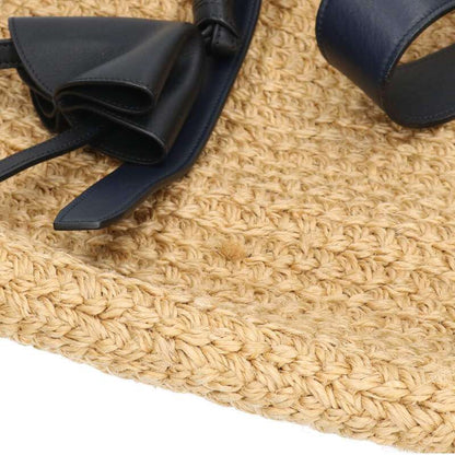 CELINE Leather Strap Raffia Tote Bag Size ONE SIZE