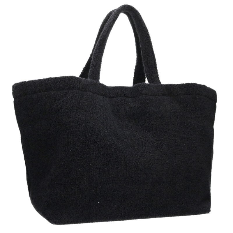 BALENCIAGA Terry Cloth Jumbo Tote Bag Black Size ONE SIZE