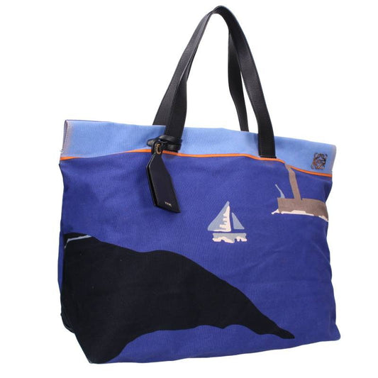 LOEWE Canvas Tote Bag Blue Size ONE SIZE