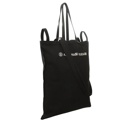 MM6 Logo Print Canvas Tote Bag Black Size ONE SIZE