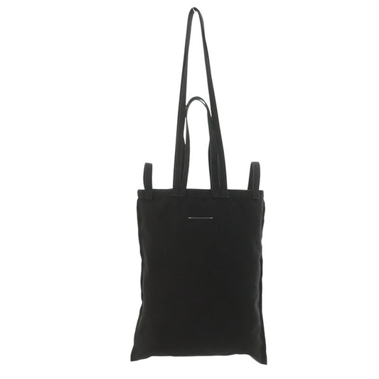 MM6 Logo Print Canvas Tote Bag Black Size ONE SIZE