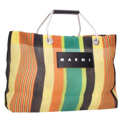 MARNI Stripe Nylon Mesh Tote Bag Yellow Size ONE SIZE
