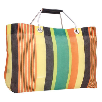 MARNI Stripe Nylon Mesh Tote Bag Yellow Size ONE SIZE