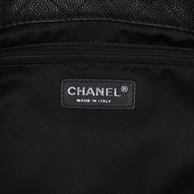 CHANEL Matelassé Black Caviar Tote Bag