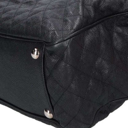 CHANEL Matelassé Black Caviar Tote Bag