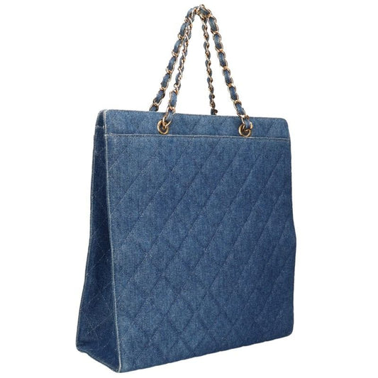 CHANEL Matelassé Indigo Denim Tote Bag