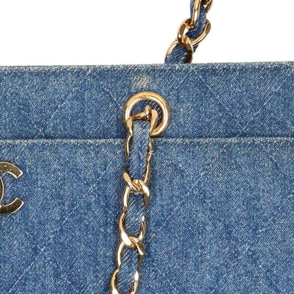 CHANEL Matelassé Indigo Denim Tote Bag
