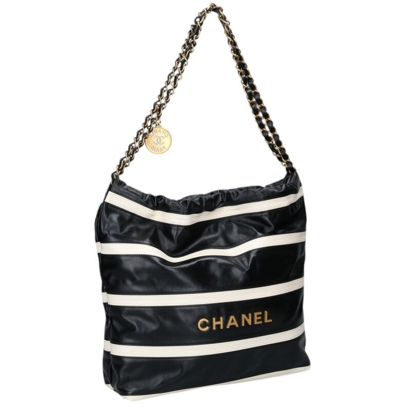 CHANEL CHANEL22 Small Shiny Calfskin Handbag Size ONE SIZE
