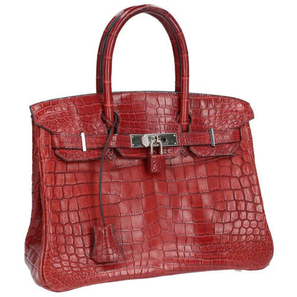 HERMES Birkin 30 F-Stamp Niloticus Mat Handbag Size ONE SIZE