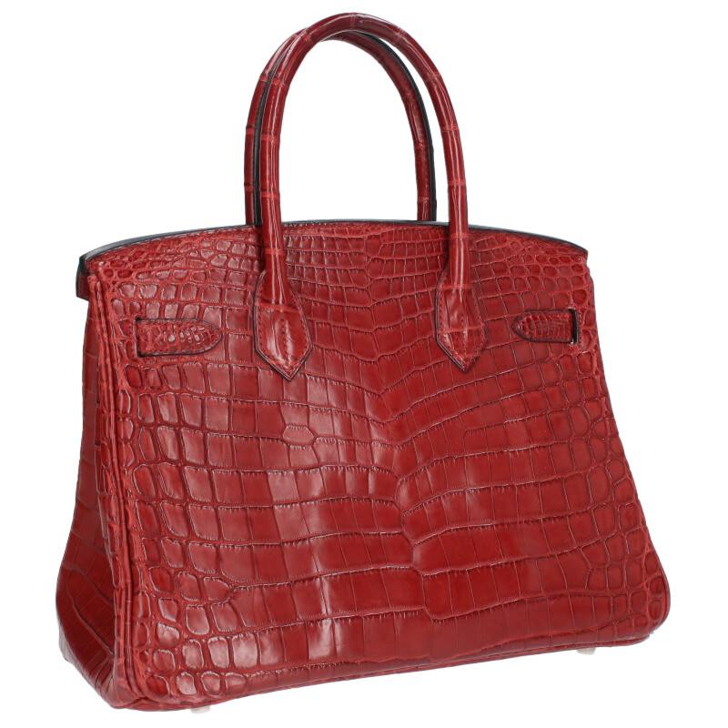 HERMES Birkin 30 F-Stamp Niloticus Mat Handbag Size ONE SIZE