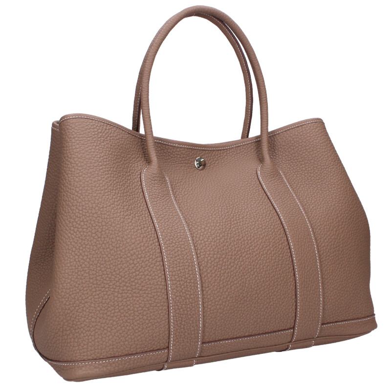 HERMES Garden Party PM Etoupe Negonda Leather Size ONE SIZE