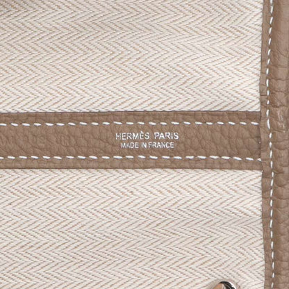 HERMES Garden Party PM Etoupe Negonda Leather Size ONE SIZE