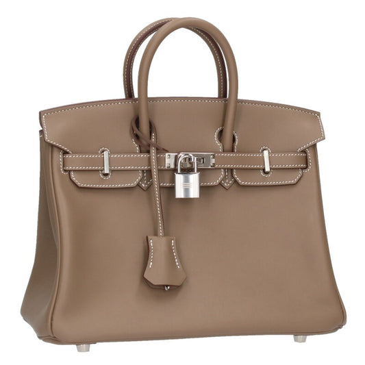 HERMES Birkin 25 Etoupe Swift Leather Size ONE SIZE