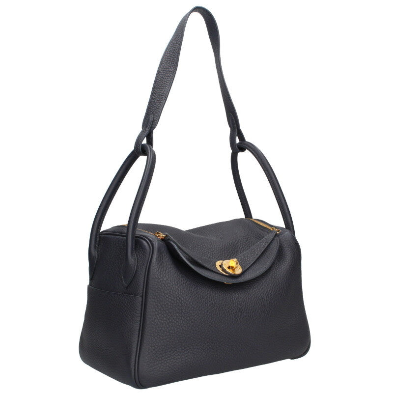 HERMES Lindy 26 Togo Leather Navy Size ONE SIZE