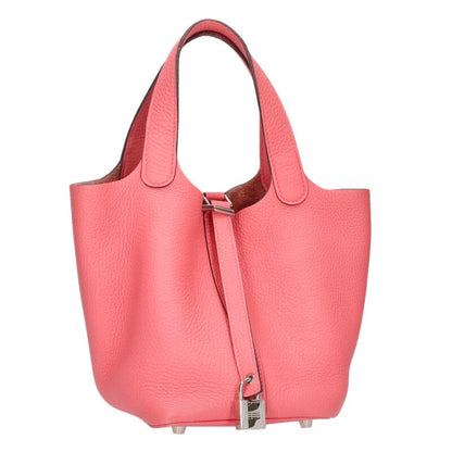 HERMES Picotin Lock PM Rose Azalee Clemence Size ONE SIZE