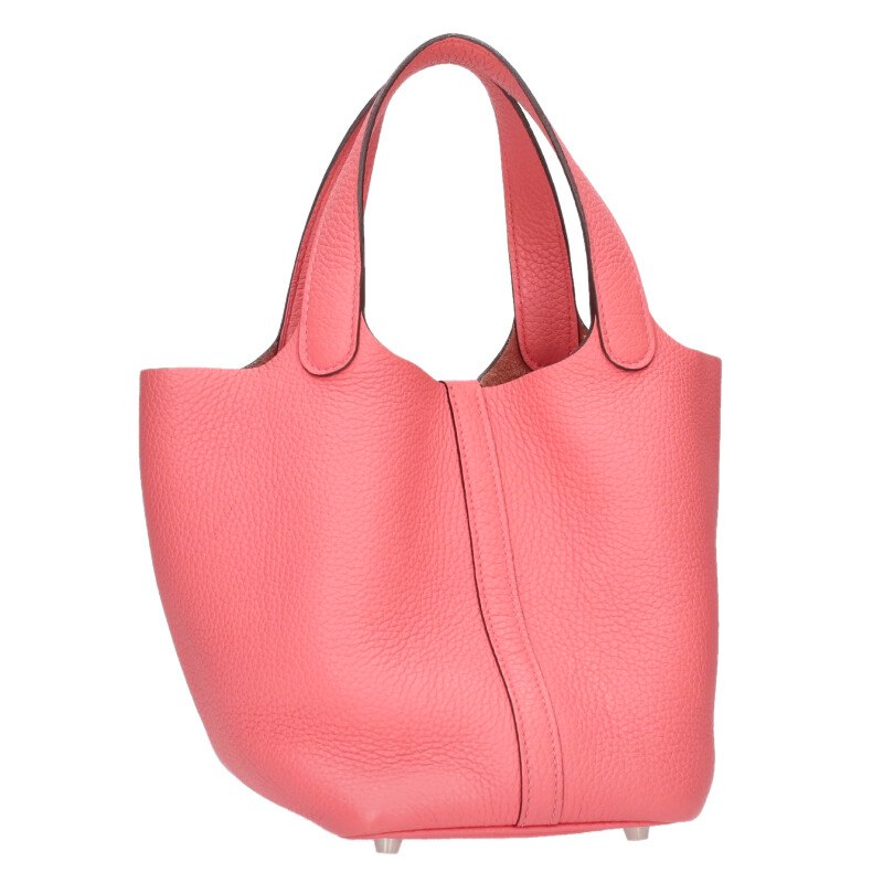 HERMES Picotin Lock PM Rose Azalee Clemence Size ONE SIZE